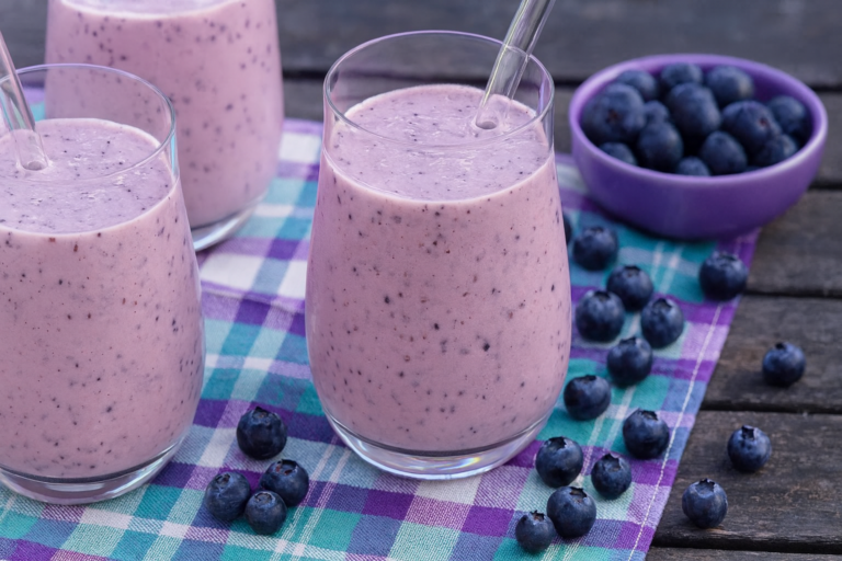 Blauwe bessensmoothie