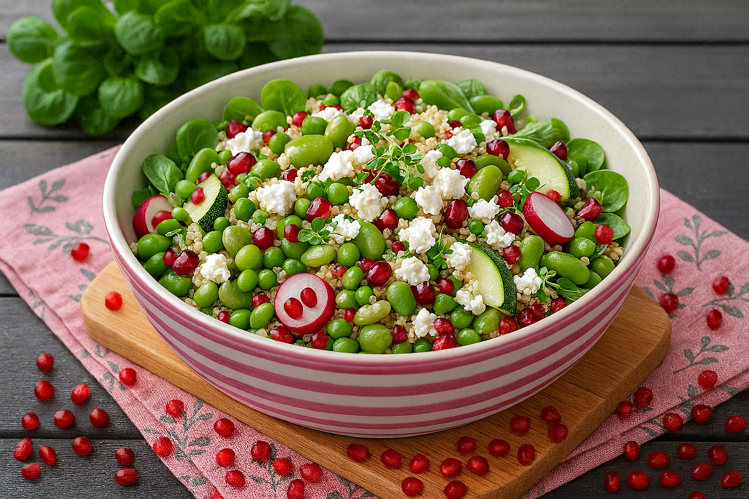 Granaatappel-fêta salade