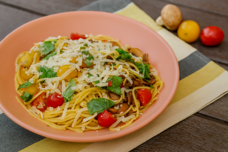 Spaghetti met kastanjechampignons