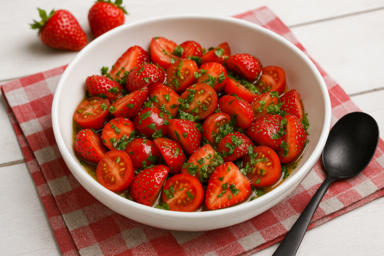 Tomaten/Aardbeiensalade