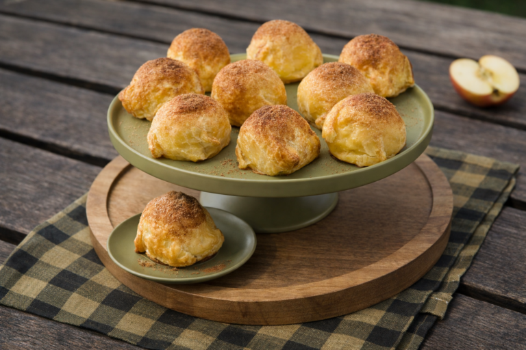 Appelbollen van bladerdeeg