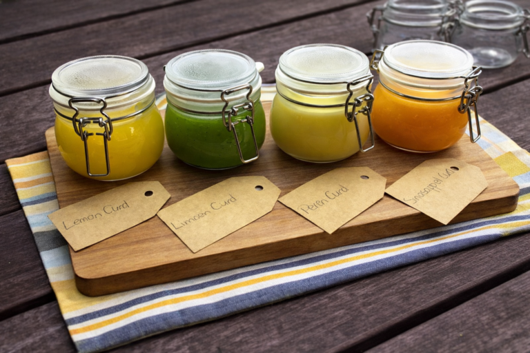 Lemoncurd / en varianten Limoencurd, Perencurd, Sinaasappelcurd